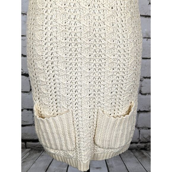 ANTHROPOLOGIE Far Away From Close Wool-Blend Crochet Knit Tank Dress Small - Picture 4 of 8